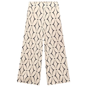 Mint Velvet Cream Geometric Print Wide Leg Trousers